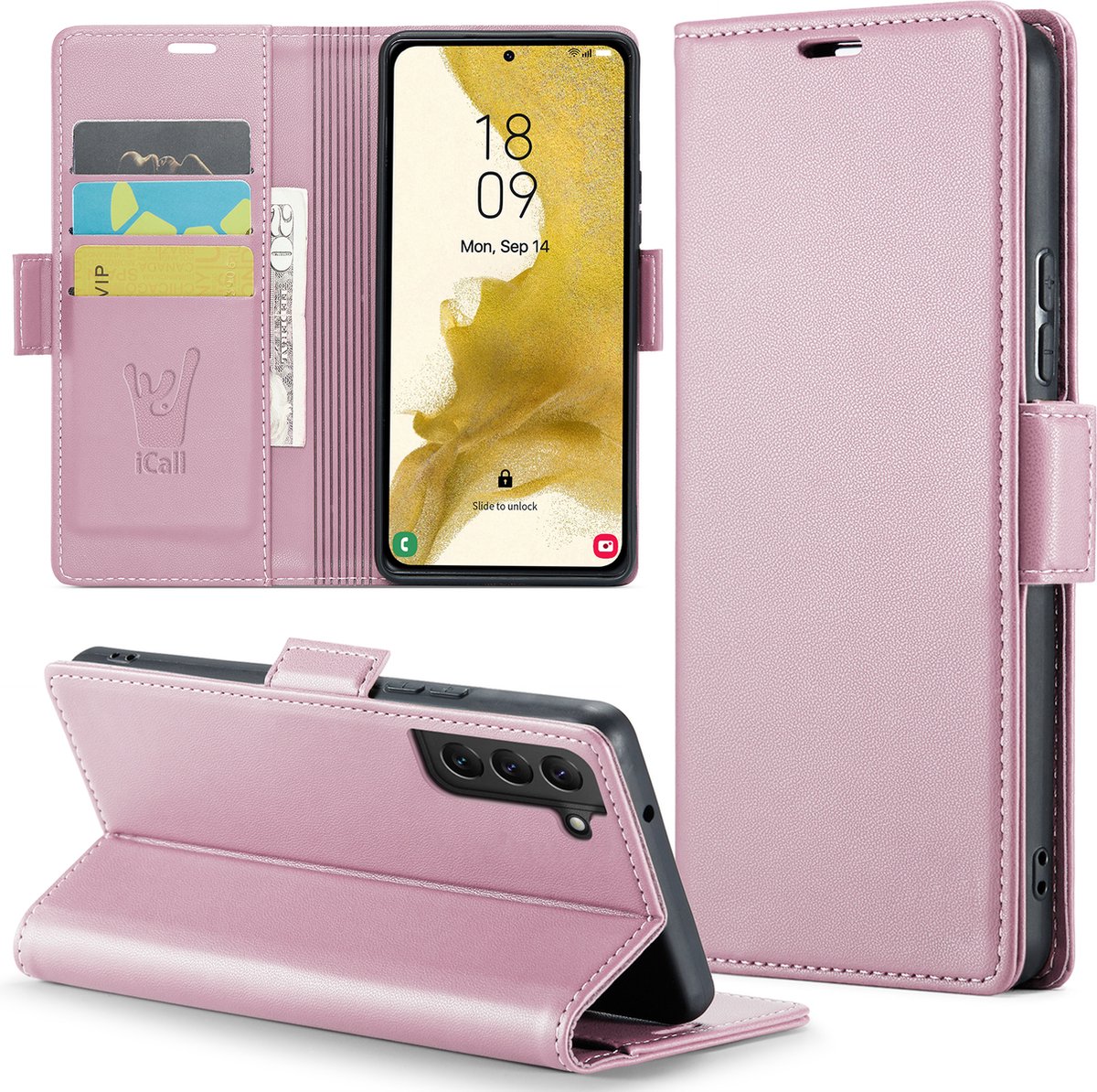 Hoesje geschikt voor Samsung Galaxy S22 Plus - HyperCase Book Cover Kunstleer Rose