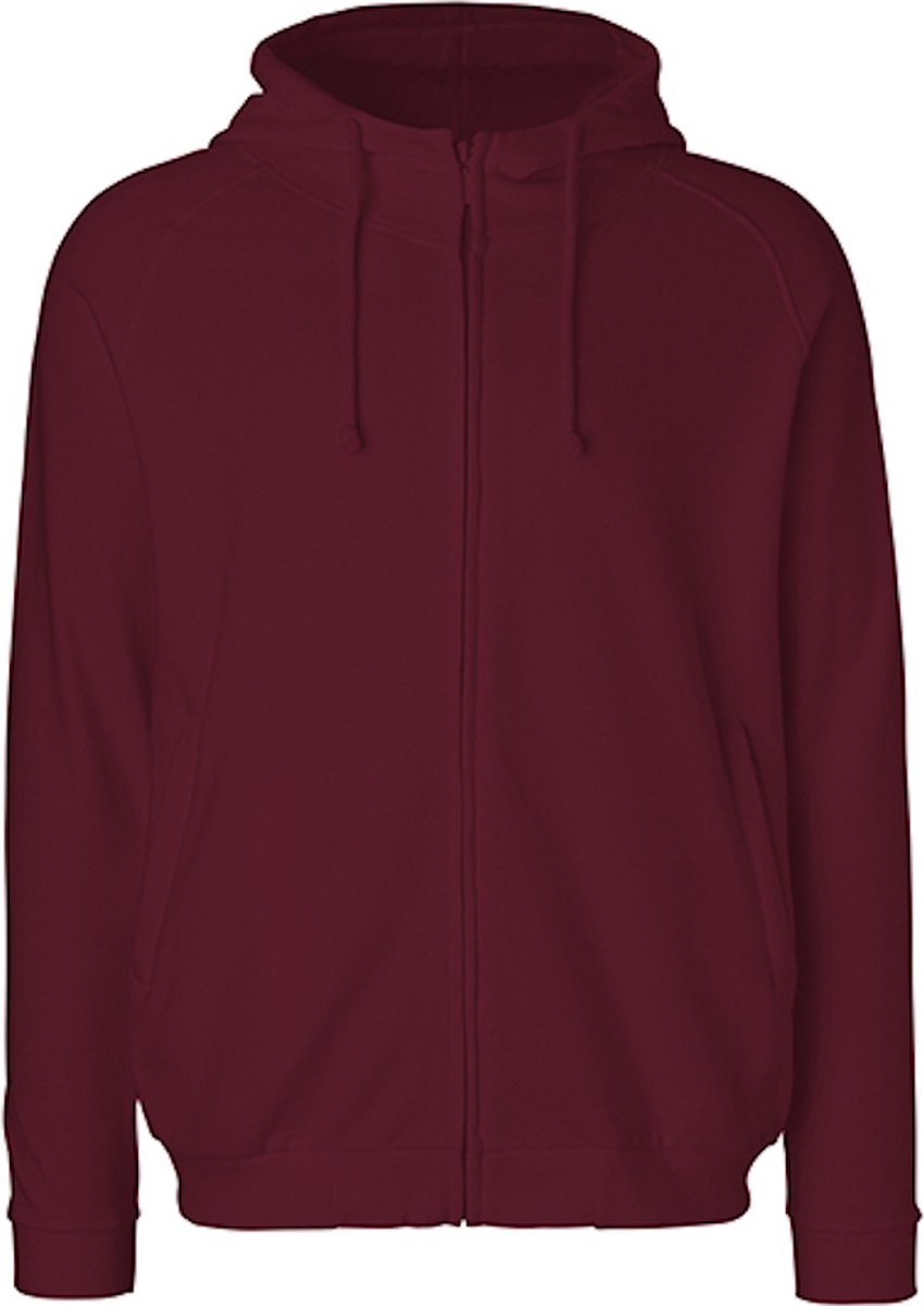 Unisex Hoodie met capuchon en rits Rood