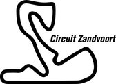 Circuit Zandvoort autosticker - 10x14 cm - zwart - F1 Race circuit