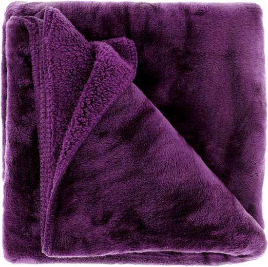 Unique Living Torvah Plaid - 150x200 cm - Dark Purple