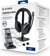 Pack d'accessoires PS4 Bigben 4-en-1 - Playstation4 - Casque - Support de casque - Station de charge pour manette - Poignées de pouce pour joystick