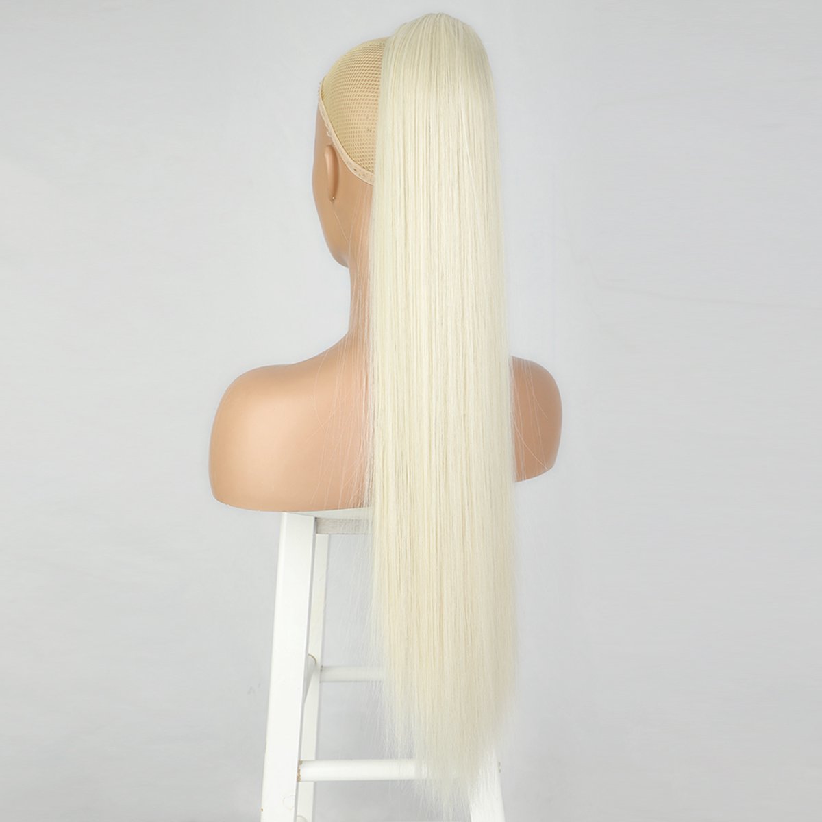 Miss Ponytails - Straight ponytail extentions - 26 inch - Blond 60 - Hair extentions - Haarverlenging