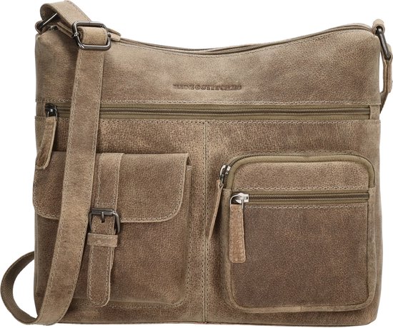 Hide & Stitches Idaho Crossbody Schoudertas - 100% Leder