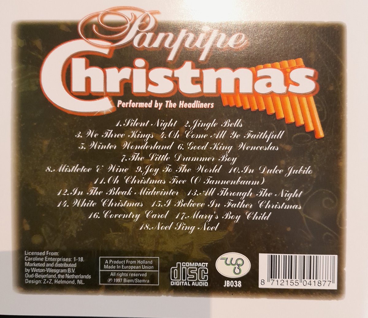 Panpipe Christmas, The Headliners CD (album) Muziek bol