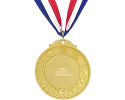 Akyol - vriend jij bent mijn betere helft medaille goudkleuring - Vriend/vriendin - een vriend die de betere helft is - cadeautje - verjaardagscadeau - verjaardag - cadeau voor vriend - cadeau - kado - geschenk - gift - vriend artikelen
