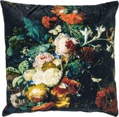 Sierkussen - Velvet Bloemen - Multicolor - 45 x 45 cm