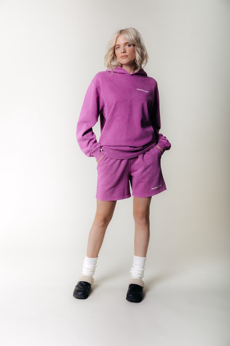 Colourful Rebel Uni Logo Wash Relaxed Clean Hoodie - S