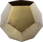 Vaas metaal geometrisch goud