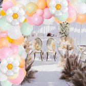 Papieren Decoratiebloemen in Kleurrijk Tissuepapier - Set van 3 Verschillende Kleuren