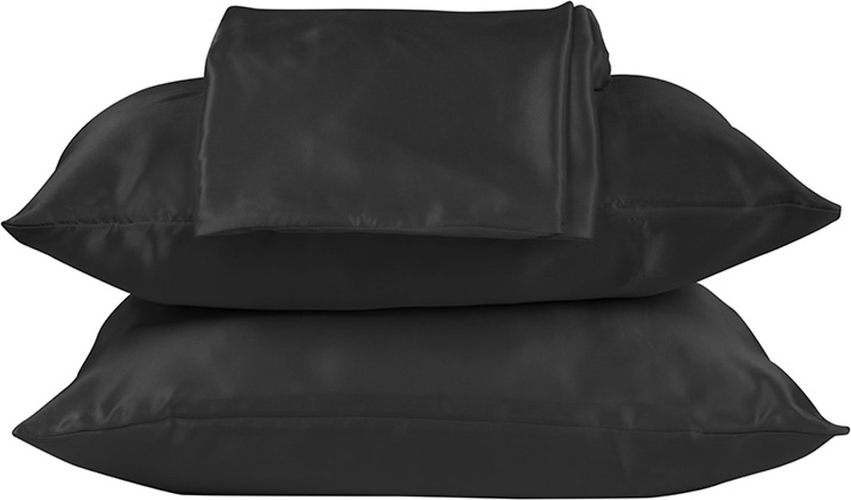 Beauty Pillow® Dekbedovertrek Set - Black 200x200/220