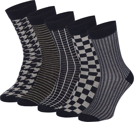 Apollo - Katoenen sokken casual print - Multi Marine - 43/46 - 10-Pak - Heren sokken - Sokken heren 43 46 - Sokken heren