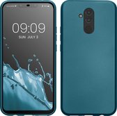 kwmobile telefoonhoesje geschikt voor Huawei Mate 20 Lite - Hoesje voor smartphone - Back cover in Metallic carabisch blauw