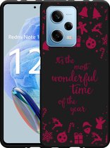 Cazy Hoesje Zwart geschikt voor Xiaomi Redmi Note 12 Pro 5G Most Wonderful Time