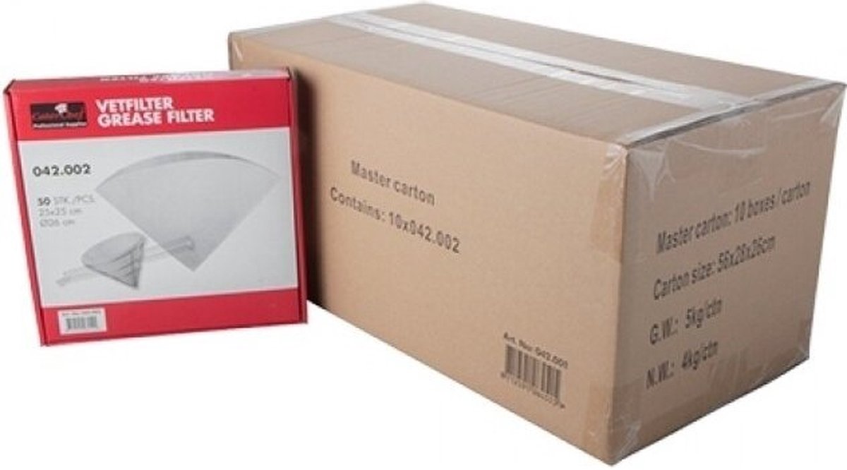 Goedkoopste Vetfilter (10X50St.) - RoyalPaper 042001 - Horeca & Professioneel