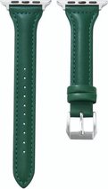Cuir Femme Vert Foncé Apple Watch Series 1, 2, 3, 4, 5, 6 et SE Bracelet de montre Smartwatch 38 / 40mm
