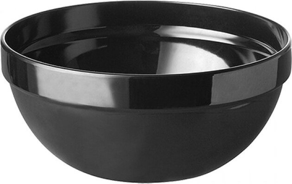 Melamine kom - "casual" - Zwart - ø14 cm