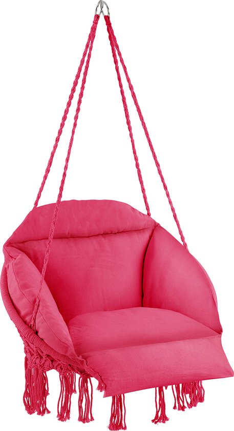 tectake - fauteuil suspendu confortable Samira - rose | bol.com