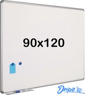 Whiteboard 90x120 cm - Emailstaal - Magnetisch - Magneetbord - Memobord - Planbord - Schoolbord - inclusief montageset
