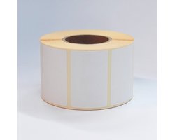 Blanco Stickers op rol 1000ex. 55x35mm wit