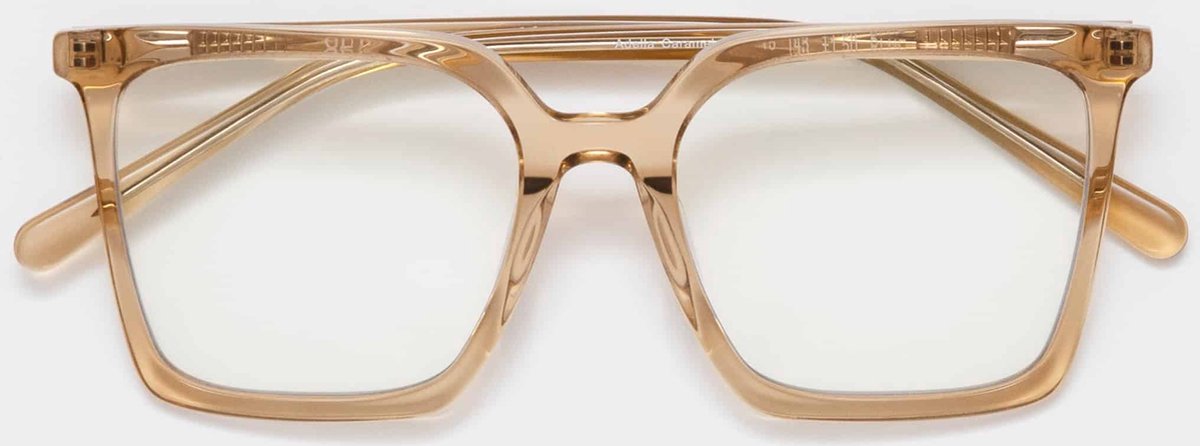 GLAS Adella leesbril sterkte +3.00 Caramel - Acetaat - Core-wire - Groot D-vormig montuur