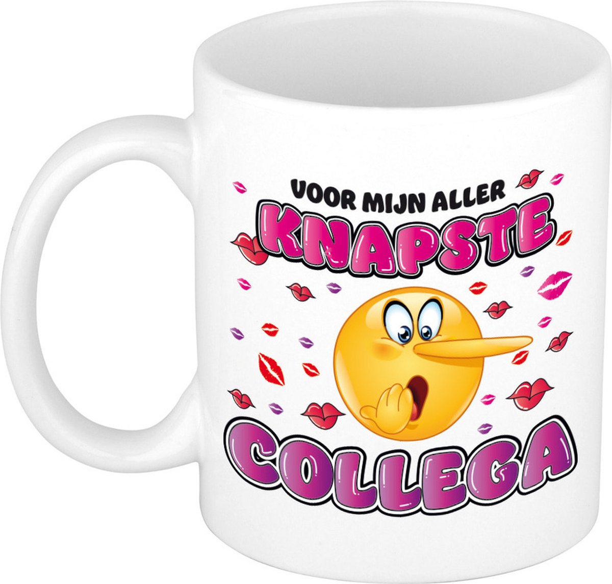 Bellatio Decorations cadeau mok voor collega - grappig - keramiek - 300 ml - knapste collega