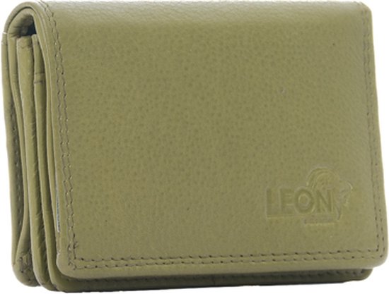 LeonDesign - 16-W02C1414-13 - vert - femme - portefeuille - compact - cuir véritable