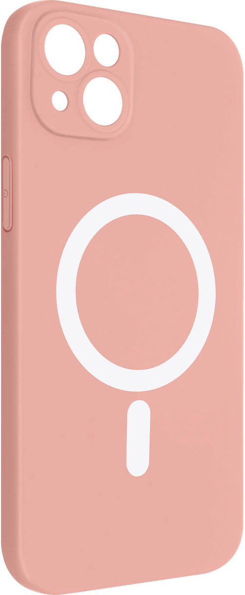 MagSafe Case geschikt voor iPhone 14 Plus Soft Touch Raised Edges Lichtroze