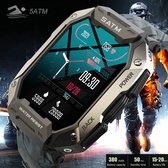 C20 Militaire Smart Horloge Mannen Carbon Black Ultra Leger Outdoor IP68 5ATM Waterdichte Hartslag Bloed Zuurstof Sport Smartwatch 2023
