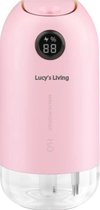 Bol.com Lucy's Living SKY Luchtbevochtiger roze - ø8 x 18 cm - 500 ml - gezondheid - planten - aroma - humidifier - led - nachtr... aanbieding