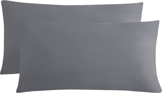 Dekbedovertrekset, microvezel, antraciet, 40 x 80 cm
