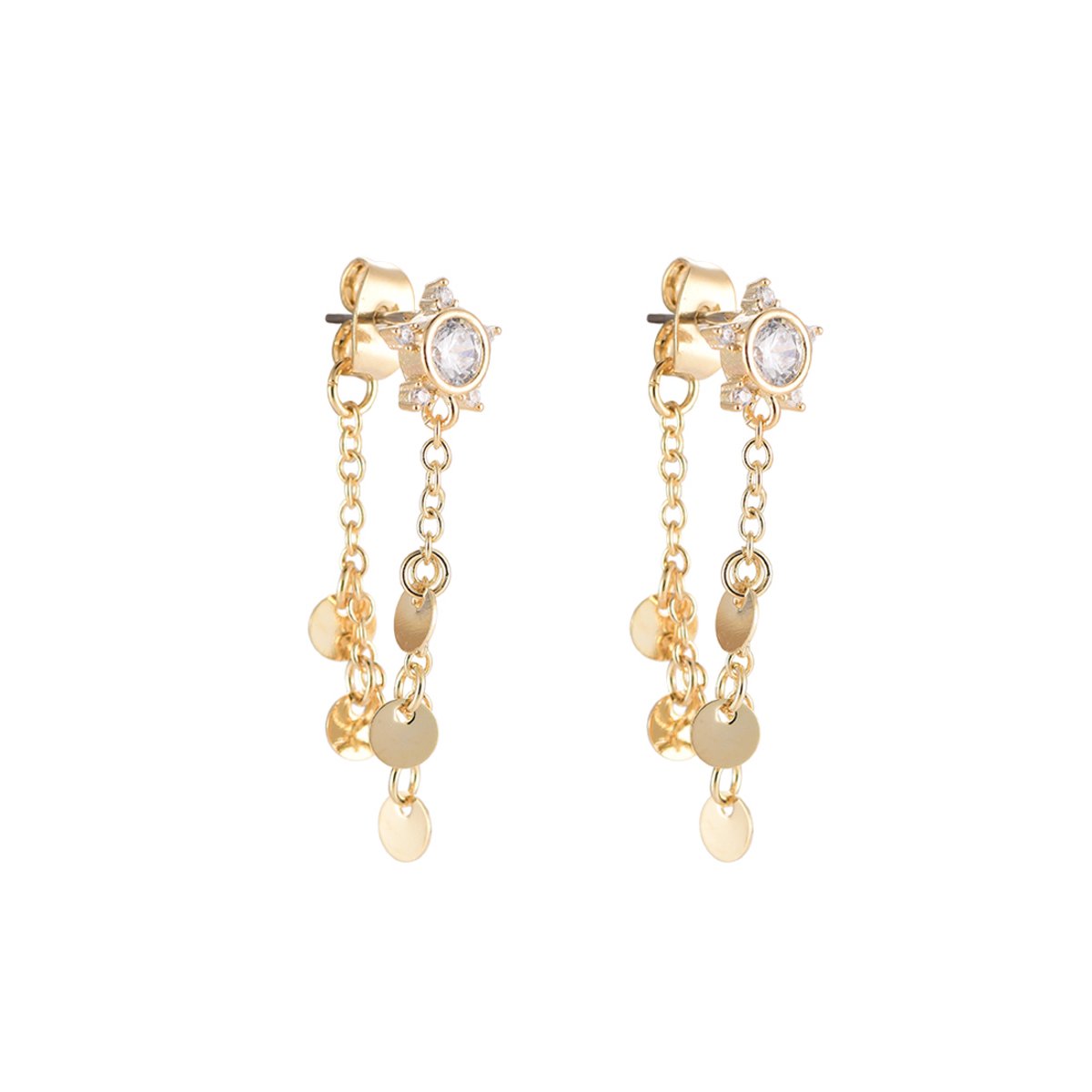 Dottilove- oorbellen- oorbellen dames- oorhangers-14k gold plated