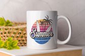 Mok - zomer - summer vibes - cadeau - cute - liefde - hot - warm - beach - zon - sunny - goede vibes - good vibes