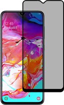 Smartphonica Privacy full cover voor Samsung Galaxy A70 tempered glass screenprotector van gehard glas met afgeronde hoeken geschikt voor Samsung Galaxy A70