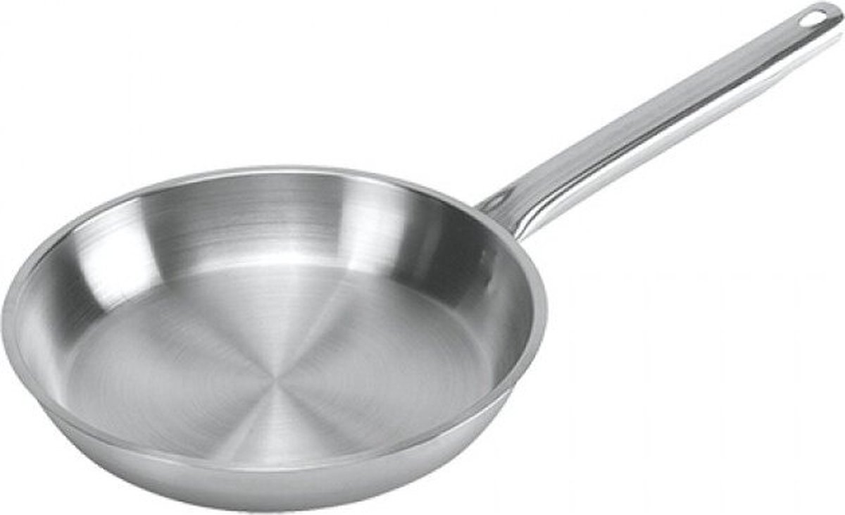 Lyonnaiserpan Ø28cm - Pujadas - RVS 720102 - Horeca & Professioneel