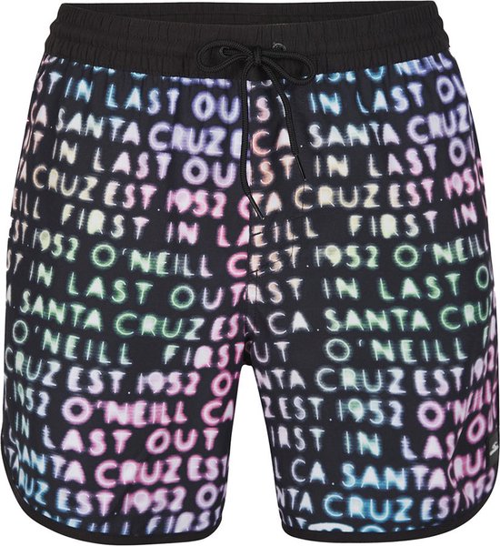 O´neill Scallop Neon 16´´ Zwemshorts Zwart M Man