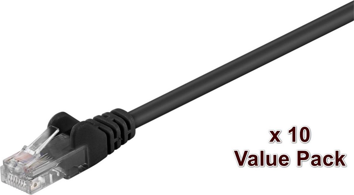 Microconnect V-UTP510SVP netwerkkabel Zwart 10 m Cat5e U/UTP (UTP)