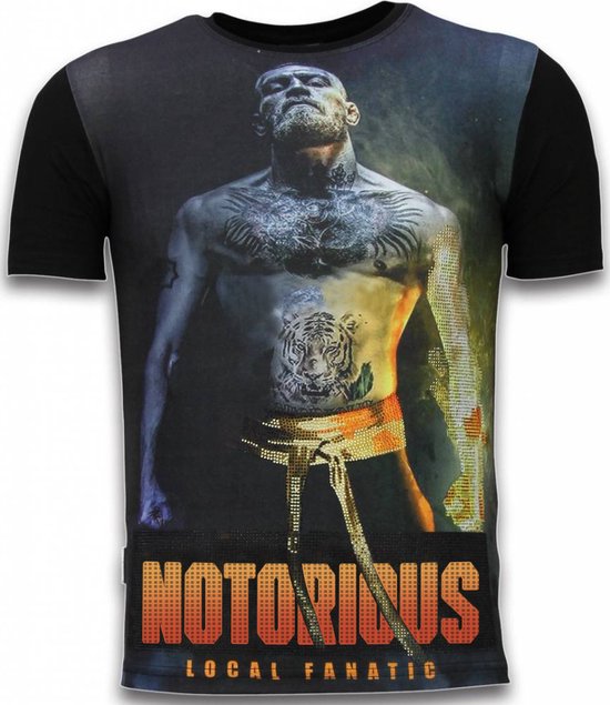 Corner Notorious - Rhinestone T-shirt - Zwart