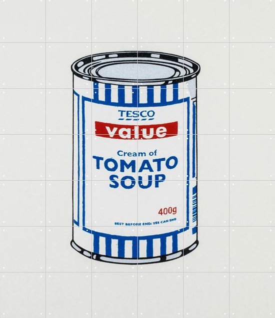 IXXI Tomato Soup Can - Banksy - Wanddecoratie - 140 x 120 cm