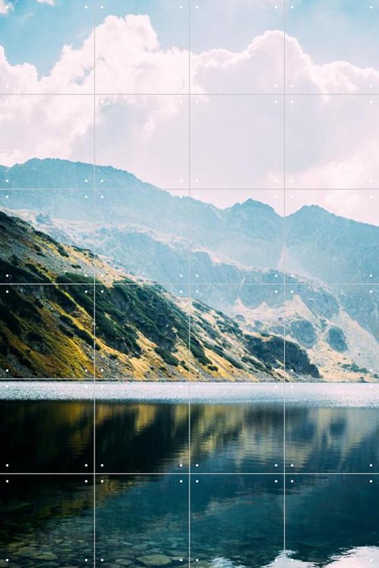 IXXI Autumn Mountain Lake - Wanddecoratie - Fotografie - 80 x 120 cm