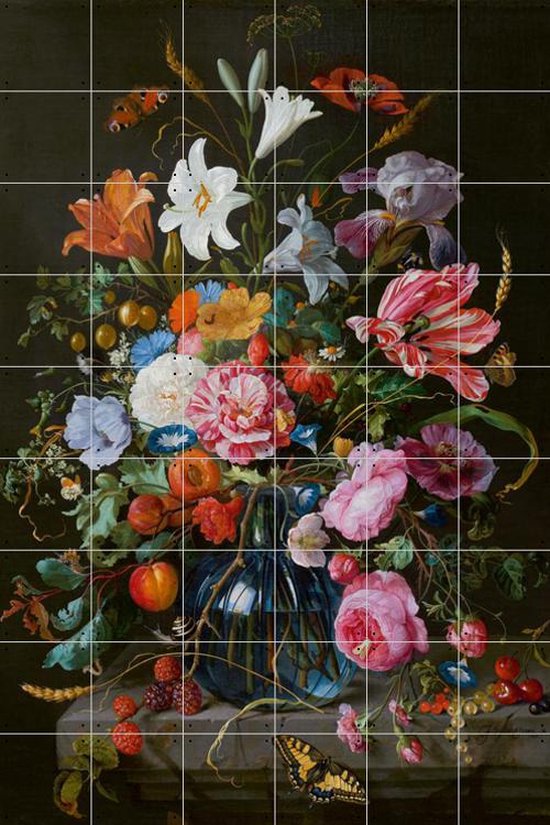 IXXI Vaas met bloemen - Wanddecoratie - Artiesten en Schilders - 120 x 180 cm