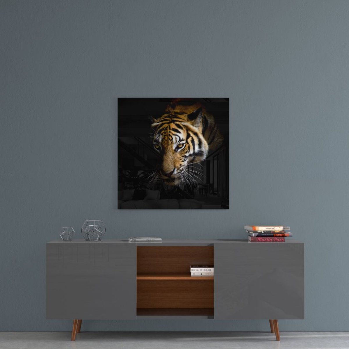 Tijger Glas schilderij