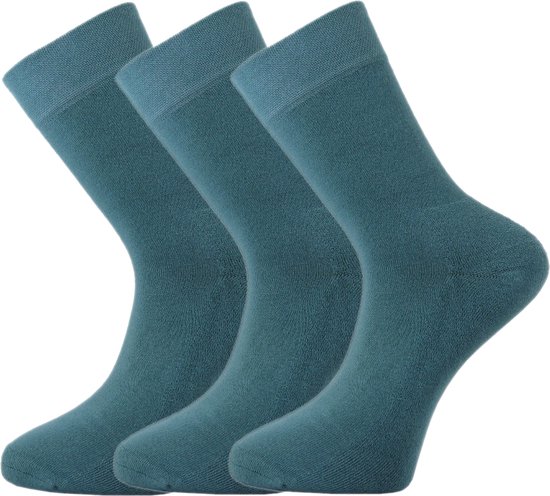 Bamboe sokken - 3 paar - Groenblauw - Teal - Maat 40-46