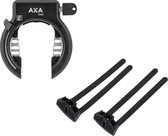 Axa Solid Ringslot Zwart + Flex Mount Bevestiging Zwart