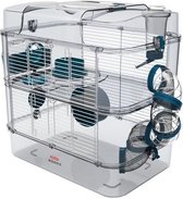 ZOLUX Kooi op 2 niveaus voor hamsters, muizen en gerbils - Rody3 duo - L 41 xd 27 xh 40,5 cm - Blauw