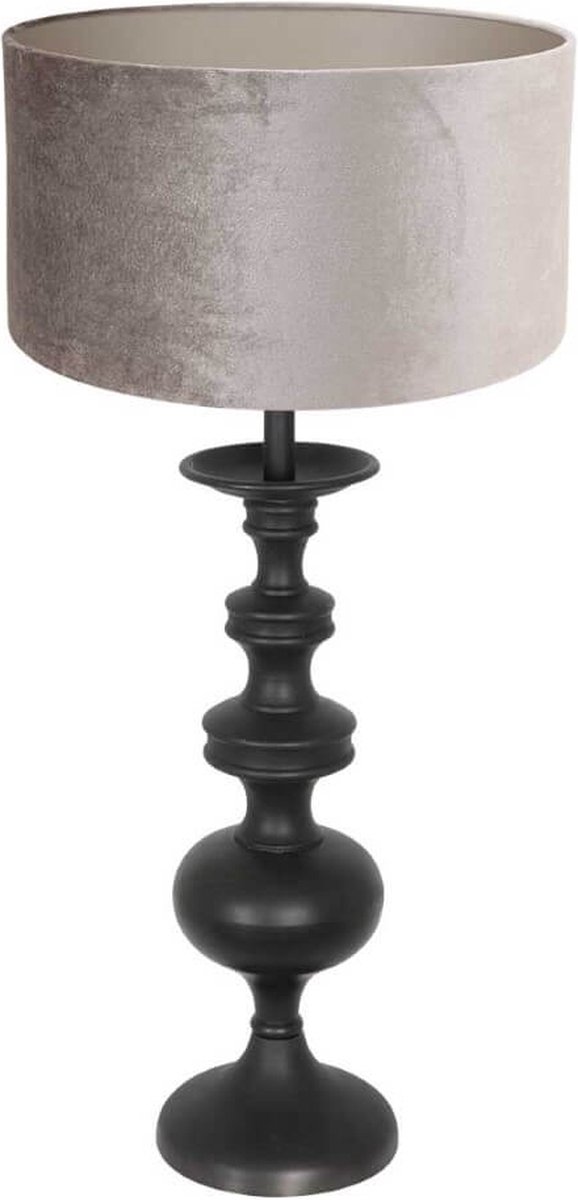 Anne Light & home Lyons tafellamp – ø 40 cm –– zilver en zwart