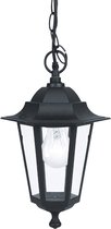 EGLO Laterna 4 - Éclairage extérieur - Lampe à suspension - 1 lumière - Noir - Transparent