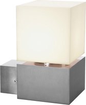 SLV buiten wandlamp Square Wall - edelstaal geborsteld