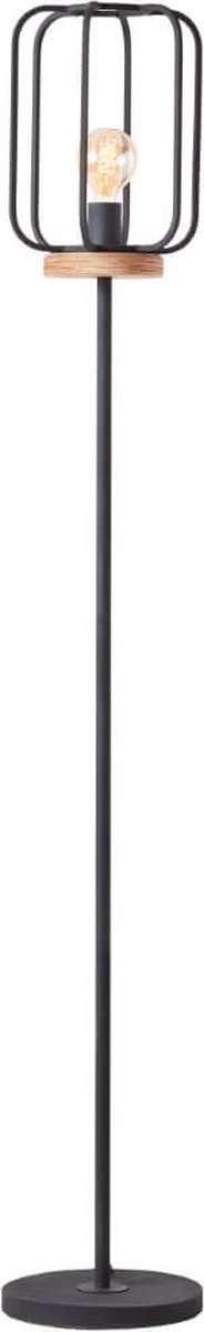 Brilliant lamp Glasini hanglamp 5 lampen mat zwart/rookglas metaal/zwart glas 5x C35, E14, 25 W