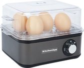 Eierkoker electrisch - Geschikt voor 8 eieren - Eierkoker met timer - Eierkokers - Zilvergrijs