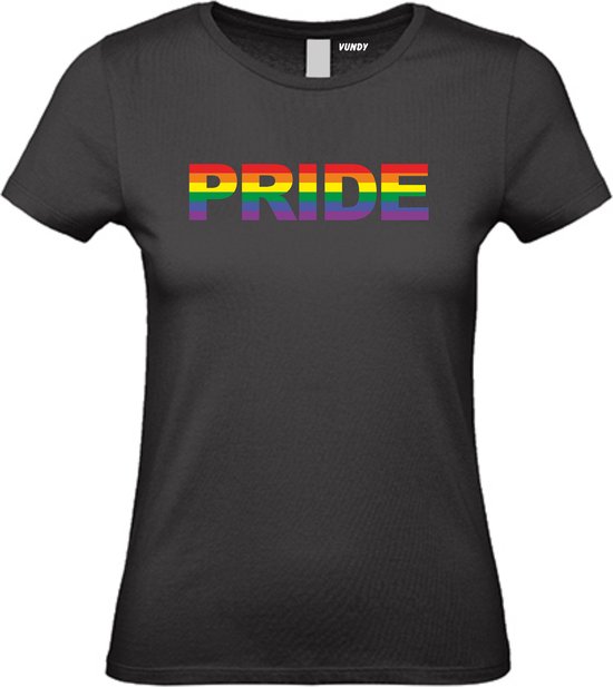 Shirtracer Damen T-Shirt LGBTQ Pride Flag – 'Free Hugs' Schriftzug, Tailliert, 100% Baumwolle